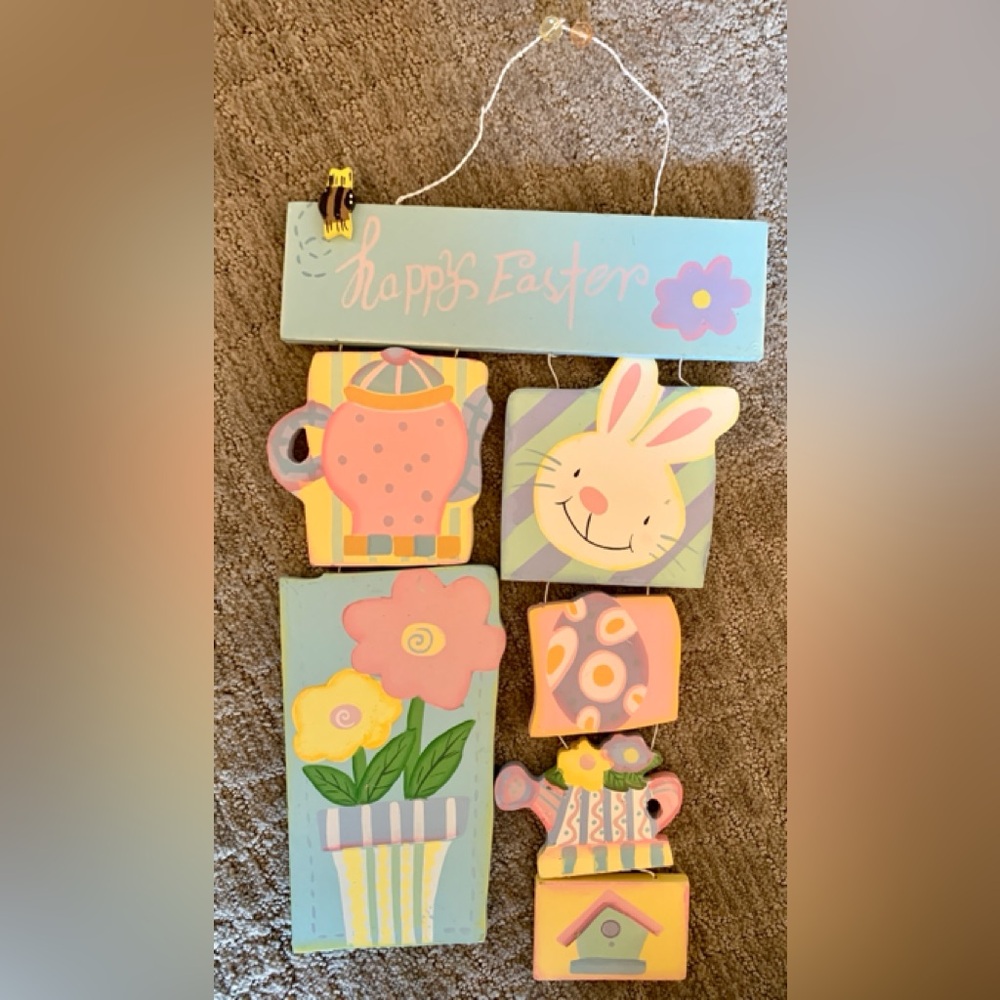 Easter/Spring Door Hanger, Wall Decorations Cute Pastel Colors